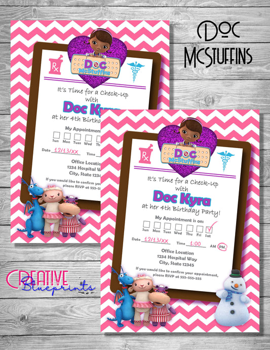 Doc McStuffins Birthday Invite - Digital Download
