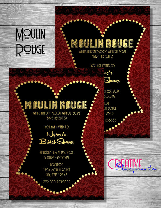 Moulin Rouge Theme - Digital Invite